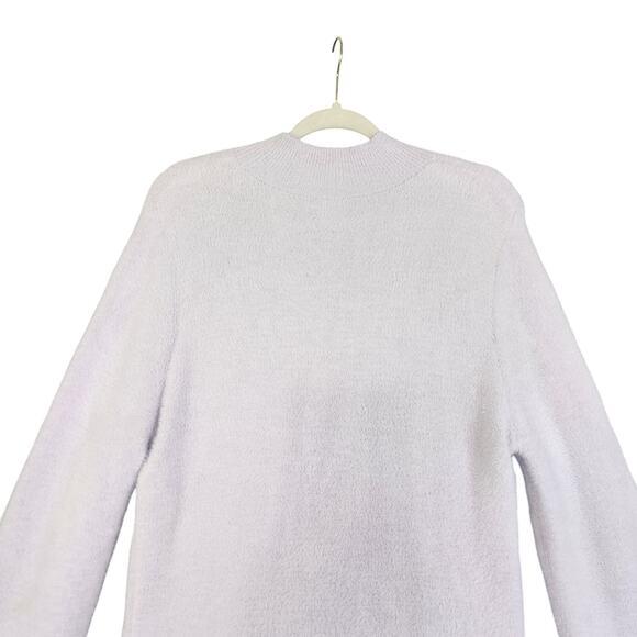 Bailey 44 Womens Mock Neck Fuzzy Sweater Size Large Lilac Lavender Soft Altered - Picture 5 of 12